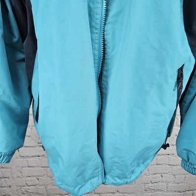 Grand Canyon Railway Cheneral Blue Fleece Lined Hooded Jacket Medium *zipper