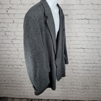 Oakton Limited Grey Tweed 2 Button Notch Blazer Sport Coat USA Made Size 50BL