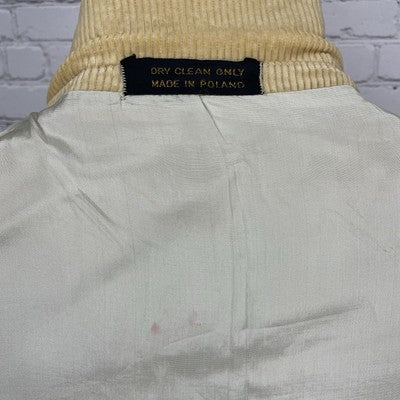 Richman Tan Corduroy 2 Button Vented Blazer Sport Coat Poland Made Size 46L