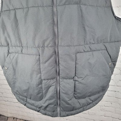 The Foundry Grey Insulated Full Zip Snap Pockets Lightweight Vest Gilet 2XL