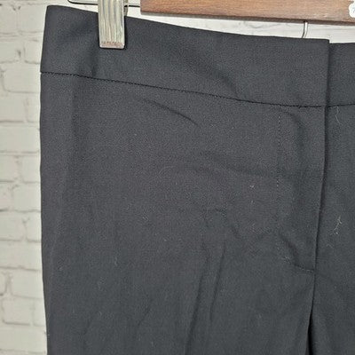VTG Tahari Black Wool Stretch Lightweight Mid Rise Pants USA Made Size 6 (28x33)