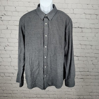 UNTUCKit Grey 100% Cotton Wrinkle Free Long Sleeve Button Up Shirt Size XXL