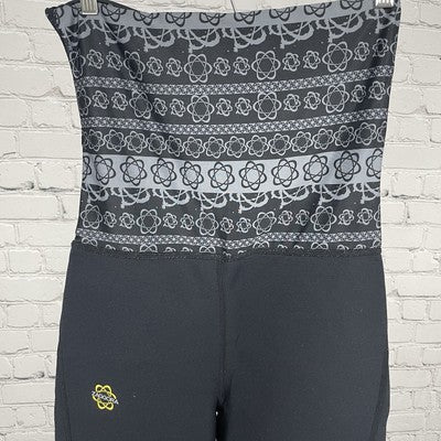Zaggora Black Celu-lite Technology Workout Crop Leggings Pants Medium M (28x21)