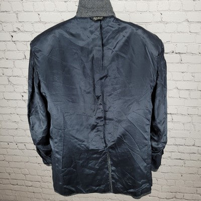 Jos A Bank Blue Silk & Wool Blend 2 Button Vented Blazer Sport Coat Size 42R