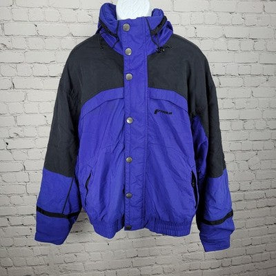 VTG Tyrolia By Head Blue Celtech Waterproof Hooded Insulated Ski Jacket Large L