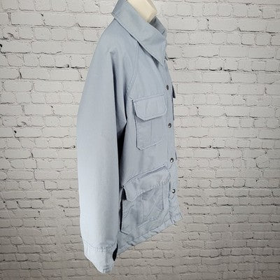 VTG Blair Blue Thinsulate Zip & Snap Utility Workwear Jacket USA Made Size XL