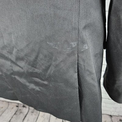 Haggar Black Slim Fit Travel Performance 2 Button Vented Blazer Sport Coat 42R