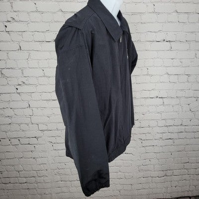 Alto Lakes Golf & Country Club Black Nylon Zip Windbreaker Jacket Size Large L