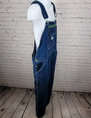 Liberty Blue Denim 100% Cotton Carpenter Pockets Workwear Overalls Size 42x30