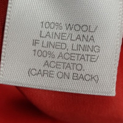 VTG SB Collection Red 100% Wool 3 Button Vented Notch Blazer Jacket USA 10