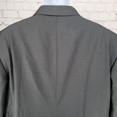 Van Heusen Grey 2 Button Single Vented Notch Blazer Suit Jacket Sport Coat 48R