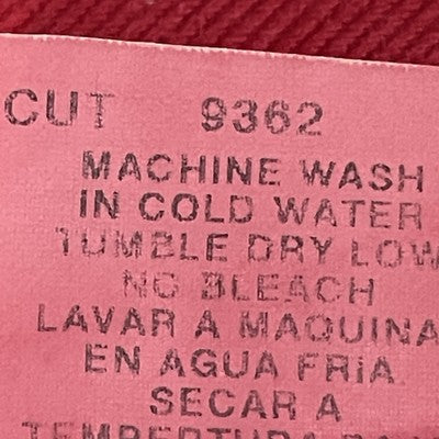 VTG Rodin Red 100% Cotton Classic Tapered Jeans USA Y2K 90’s Men’s Size (42x31)