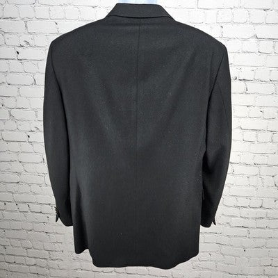 Jos A Bank Black Cashmere Wool Lanerossi Italian Corporate Collection Blazer 39R