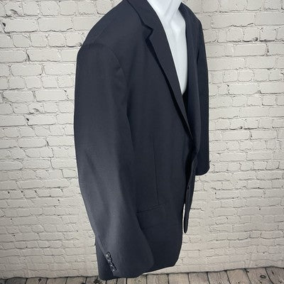 Mantoni Dark Navy Fine Wool 2 Button Vented Notch Blazer Sport Coat Size 48R