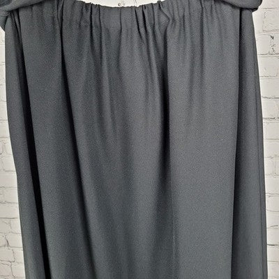 VTG Tumbleweeds Black Belted Lined Elastic Waist Pull On Maxi Skirt USA Size XL