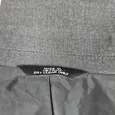 Haggar H26 Grey Slim Fit Stretch 2 Button Vented Notch Blazer Sport Coat 38R