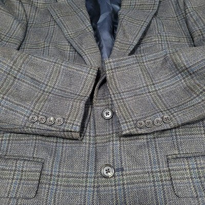 Chaps Ralph Lauren Blue 100% Wool 2 Button Vented Notch Blazer Sport Coat 40S
