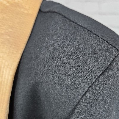 VTG Roaman's Black Gold Skirt Suit Set 2 Piece Double Breasted Jacket Medium M