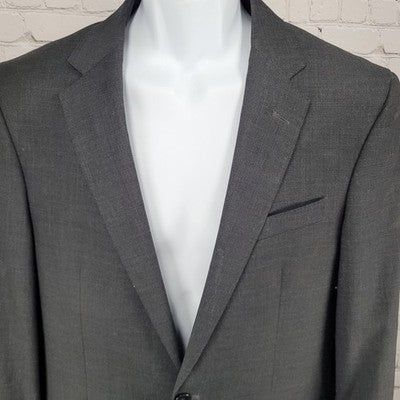 Kenneth Cole Grey Minitex Wool 2 Button Notch Blazer Sport Coat 40L MSRP $650