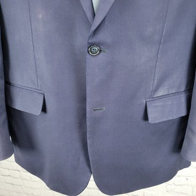 Jos A Bank Navy 100% Wool Tailored Fit Executive Blazer Sport Coat Size 42R