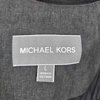 Michael Kors Grey Full Zip Removable Liner Stand Up Collar Jacket Large L