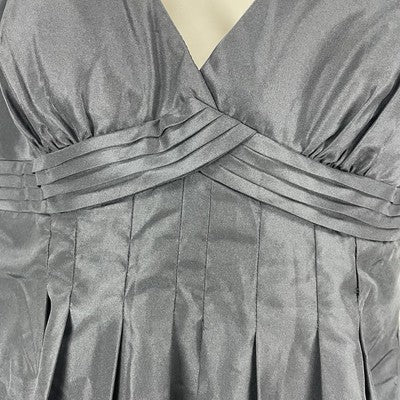 Night Way Collection Black Sleeveless Pleated Ruffle A-Line Formal Dress Size 12
