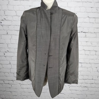 Ann Taylor Brown Wool Blend Stretch 2 Button Vented Notch Blazer Suit Jacket 6P