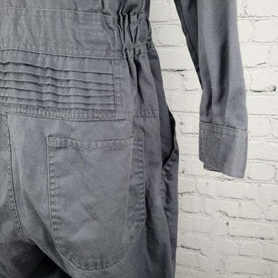 VTG Highparm Grey Long Sleeve Zip Utility Workwear Coveralls Medium M