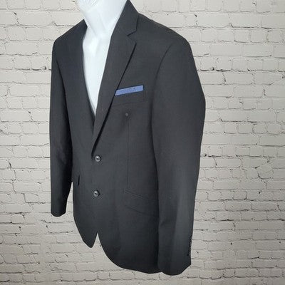 Billy London Black 2 Button Notch Double Vented Blazer Sport Coat Size 38R