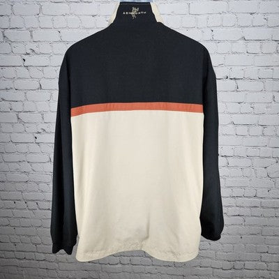 Ashworth Beige Colorblock Nano-Tex Water Resistant 1/4 Zip Pullover Jacket XL