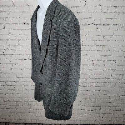 Oakton Limited Grey Tweed 2 Button Notch Blazer Sport Coat USA Made Size 50BL