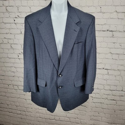 VTG Southhampton Blue 2 Button Vented Notch Blazer Sport Coat USA 43