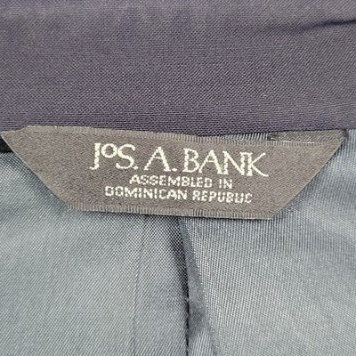 Jos A Bank Navy 100% Wool 2 Button Single Vented Notch Blazer Sport Coat 42R