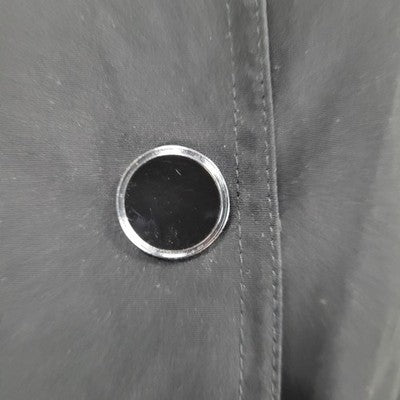 Gallery Black Brown Full Zip Snap Lightweight Lined Rain Coat Jacket Size XL