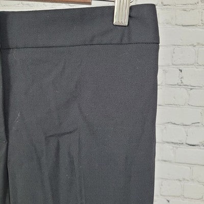 VTG Tahari Black Wool Stretch Lightweight Mid Rise Pants USA Made Size 6 (28x33)