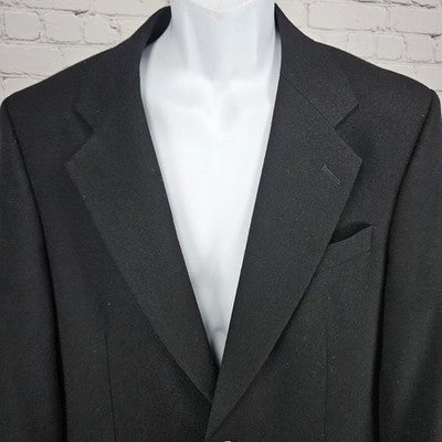 Jos A Bank Black Cashmere Wool Lanerossi Italian Corporate Collection Blazer 39R