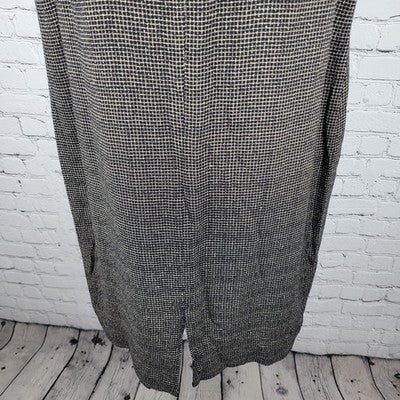 VTG Perceptions Black Check Unlined Sleeveless Dress Size USA Made Size 14P