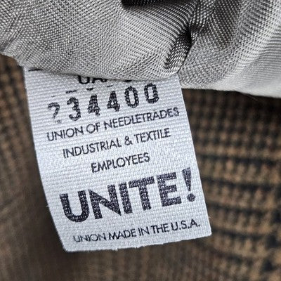 Hart Schaffner Marx Brown Black 100% Wool 3 Button Blazer Sport Coat USA 43R