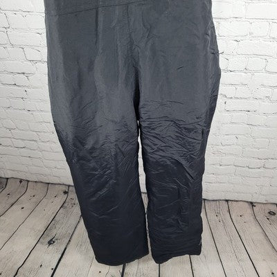 Slalom Black Front Zip Adjustable Straps Snow Ski Bib Pants Youth XL