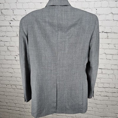 VTG Evan Picone Grey Check 2 Button Vented Notch Blazer Sport Coat USA 42R