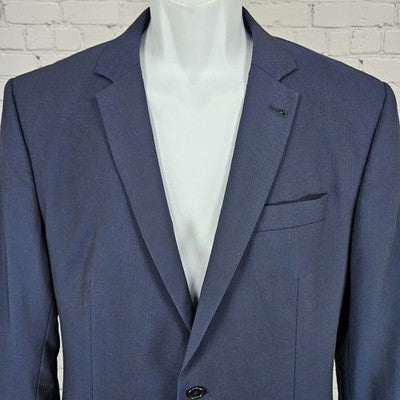 Ricardo Almeida Navy 100% Wool Felipe Pontes 2 Button Blazer Sport Coat 54 US 44