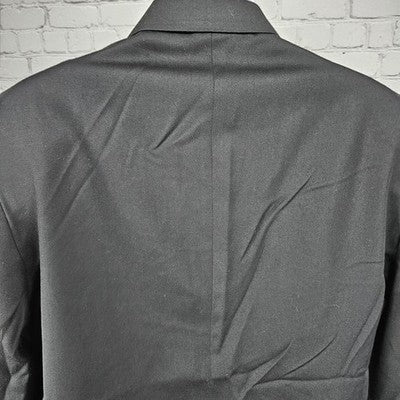 VTG Paul Rodon Black Wool Blend Double Breast Blazer Sport Coat US 46L *tear