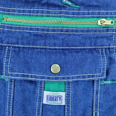 Liberty Blue Denim 100% Cotton Carpenter Pockets Workwear Overalls Size 42x30