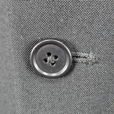 Towncraft Black Worsted Wool Blend 2 Button Vented Notch Blazer Sport Coat 46L