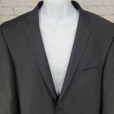 Bachrach Black 100% Wool Modern Fit 2 Button Double Vented Notch Blazer Size 42L