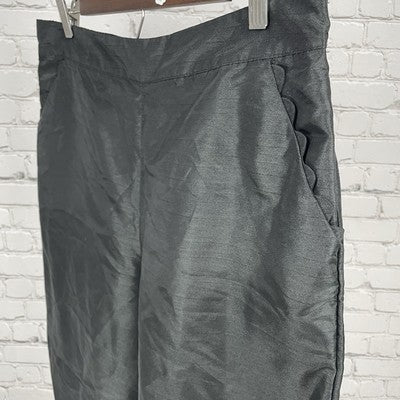 Kika Vargas Black Lightweight Elastic Waist Balloon Pants Size Large L 33x28.5