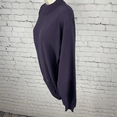 Blue Drake Purple Merino Wool Blend Knit Sweater Italy Made Size Medium M