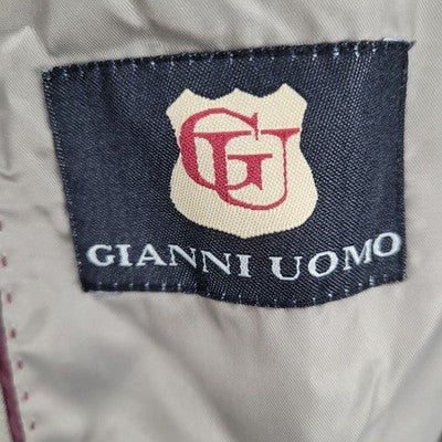 Gianna Uomo Gold Label Beige 2 Button Vented Notch Blazer Sport Coat 46S