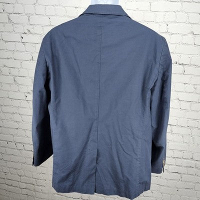 Jos A Bank Navy Tailored Fit Relaxed Tailoring 2 Button Blazer Sport Coat 44R