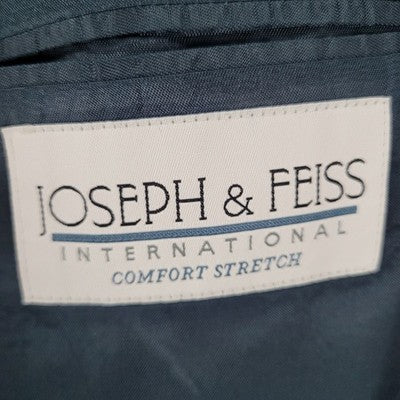 Joseph & Feiss Black 100% Wool Comfort Stretch 2 Button Blazer Sport Coat 38R
